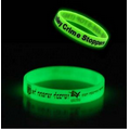 Glow in the dark silicone wristbands